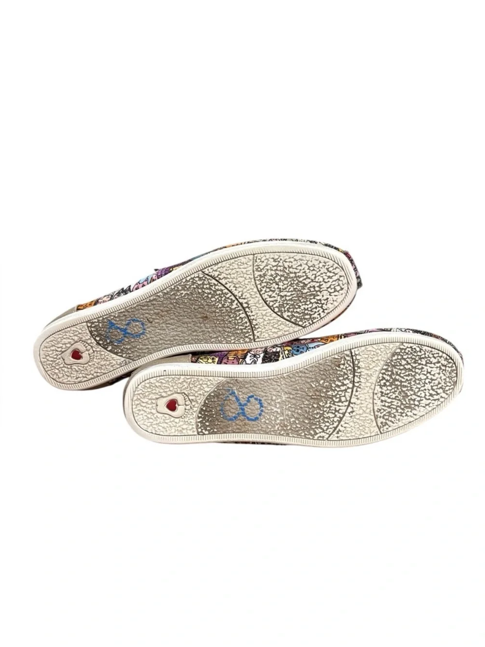 Bobs Skechers Cat Print Memory Foam Slip On Shoes Size 8.5